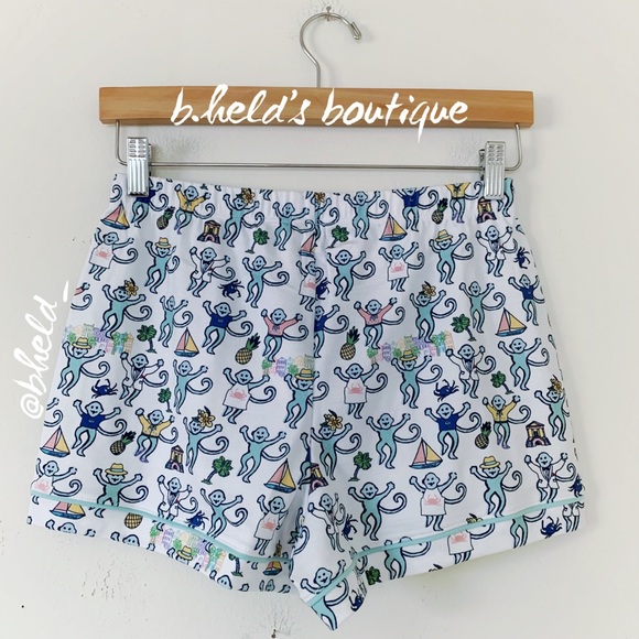 Roller Rabbit Charleston Monkey Polo Pajamas in White Monkey Size XS New NWT - Picture 13 of 16